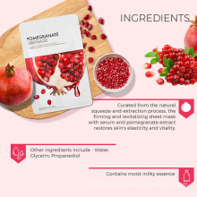 Cosmetic Factory Best Whitening Hydrating Beauty Face Sheet Mask Natural Organic Fruit Rose Aloe Vera Facial Mask
